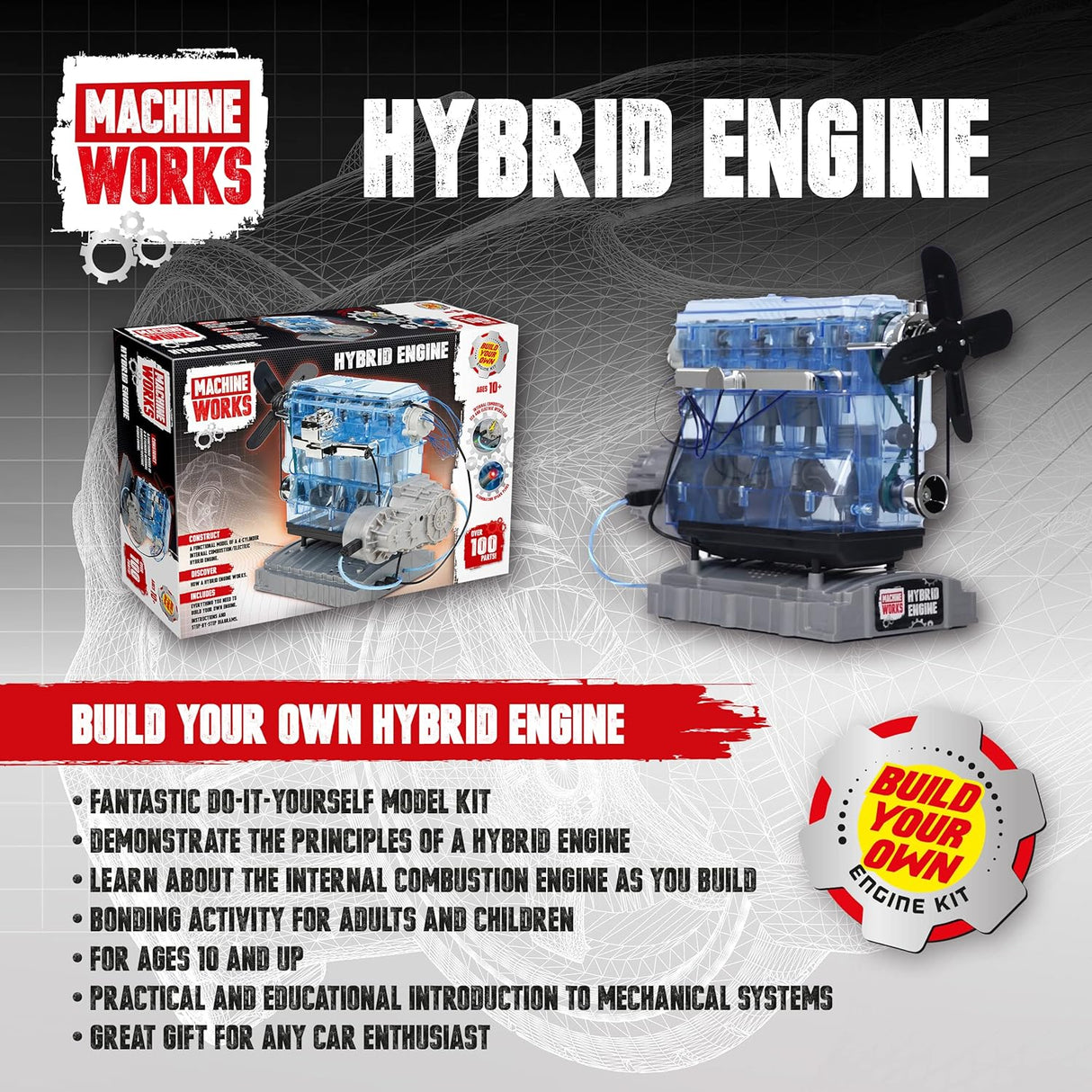 Machine Works: 4 Cylinder Hybrid Engine
