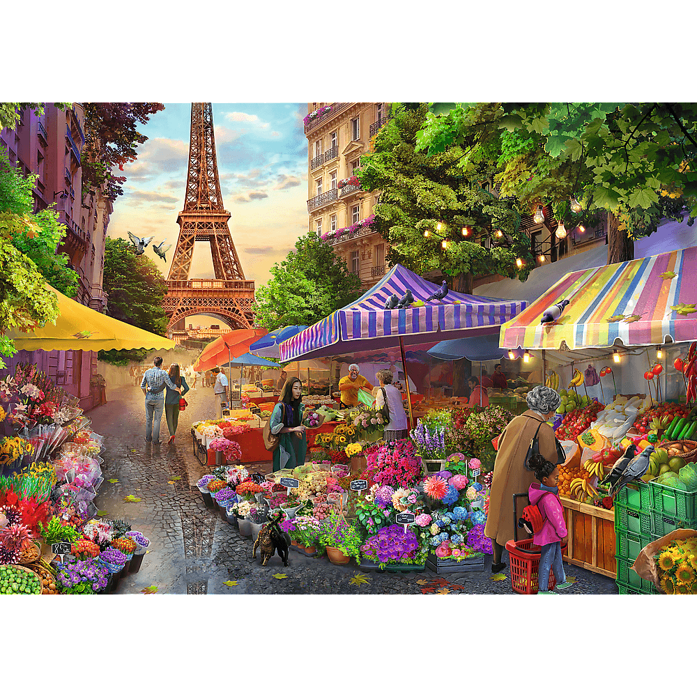 Trefl: Tea Time: Flower Market, Paris - 1000pc Jigsaw Puzzle