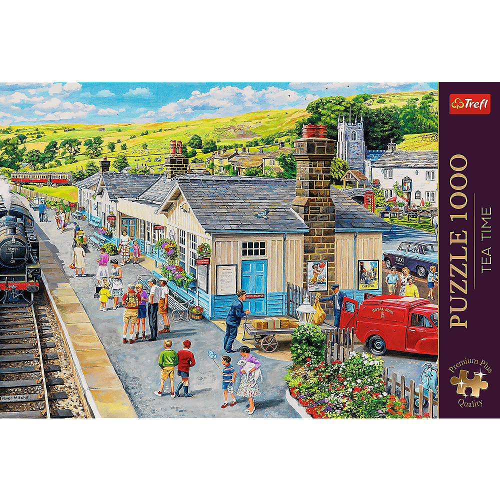 Trefl: Tea Time: The Village Station - 1000pc Jigsaw Puzzle