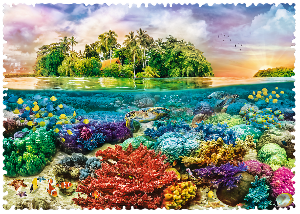 Trefl 600pc Puzzle Crazy Shapes - Tropical Island