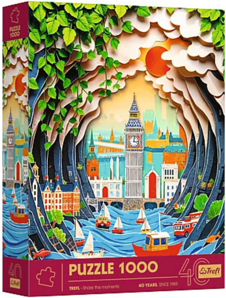 Trefl: 40th Anniversary of Trefl - Paper Art: London - 1000pc Jigsaw Puzzle