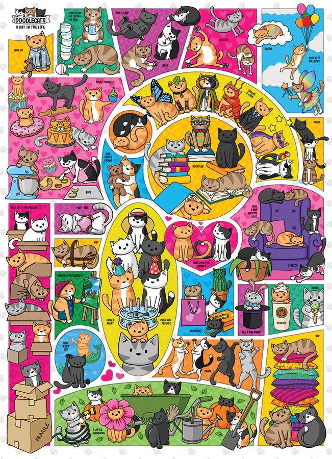 Cobble Hill: Doodlecats Puzzle - 1000pc