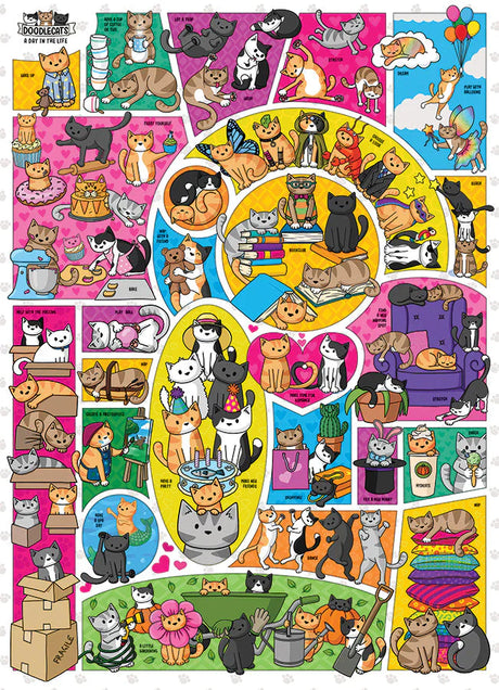 Cobble Hill: Doodlecats Puzzle - 1000pc
