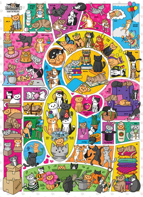 Cobble Hill: Doodlecats Puzzle - 1000pc
