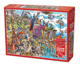 Cobble Hill: Doodle Town Viking Village Puzzle - 1000pc