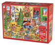Cobble Hill: Doodle Town Catching Santa Puzzle - 1000pc