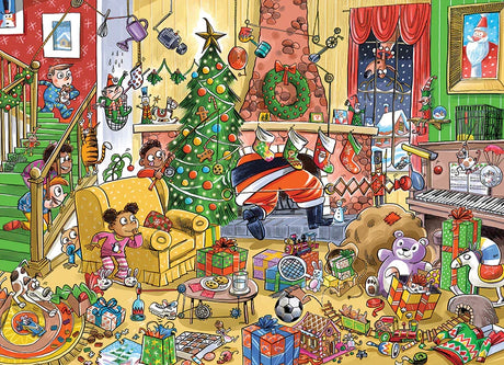 Cobble Hill: Doodle Town Catching Santa Puzzle - 1000pc