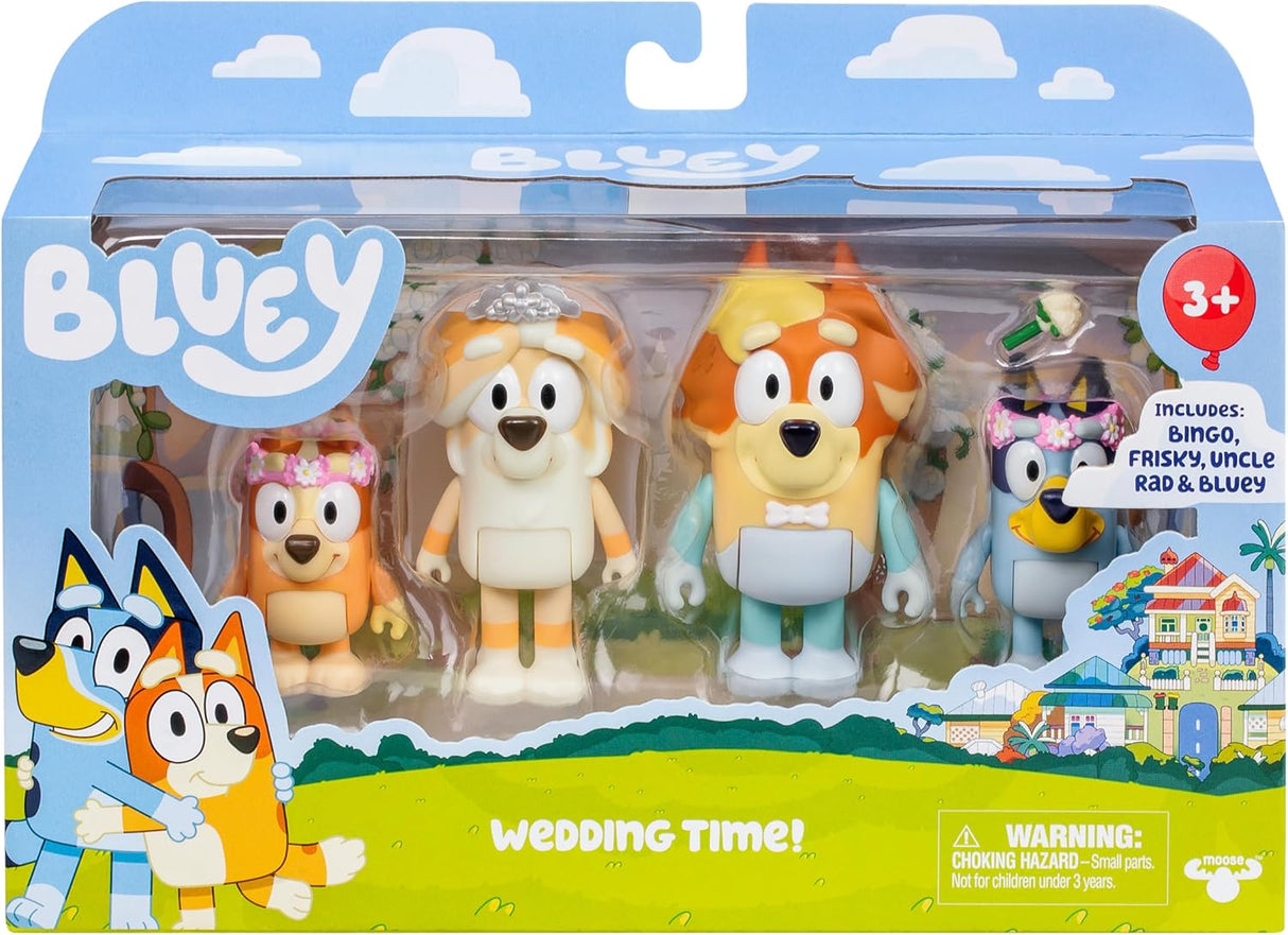 Bluey Figure 4 Pack - Wedding Time