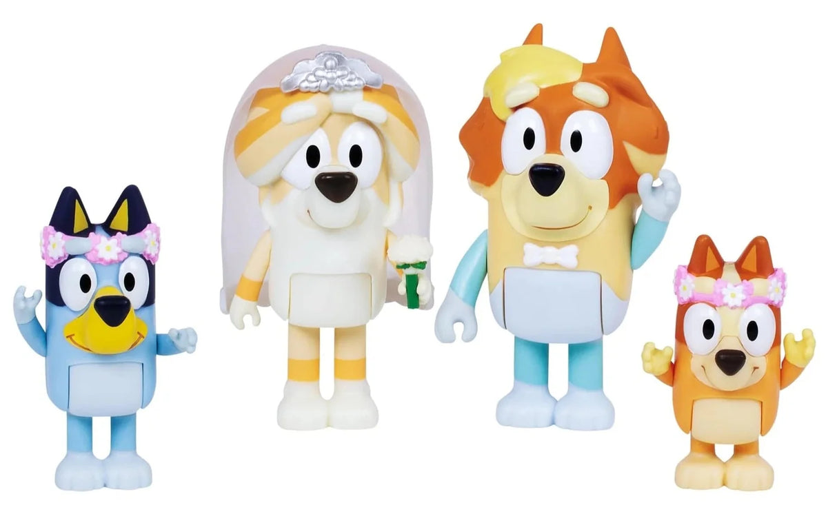 Bluey Figure 4 Pack - Wedding Time