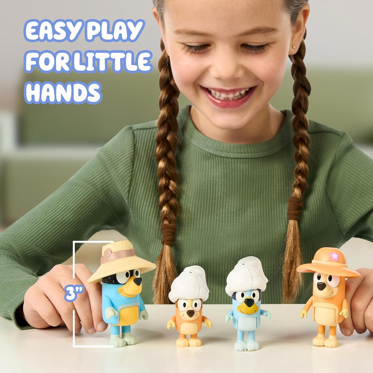 Bluey Figure 4 Pack - Family Trip