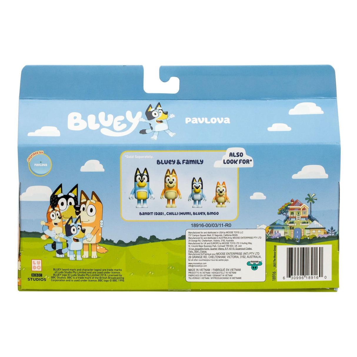 Bluey Figure 4 Pack - Pavlova