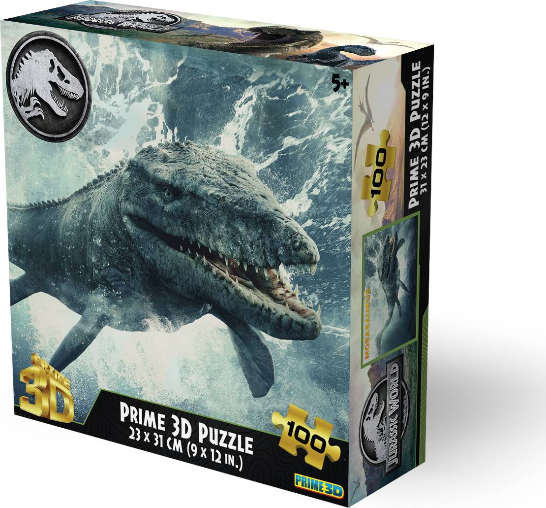 Prime 3D: 100pc 3D Puzzle - Universal Jurassic World - Mesasaurus