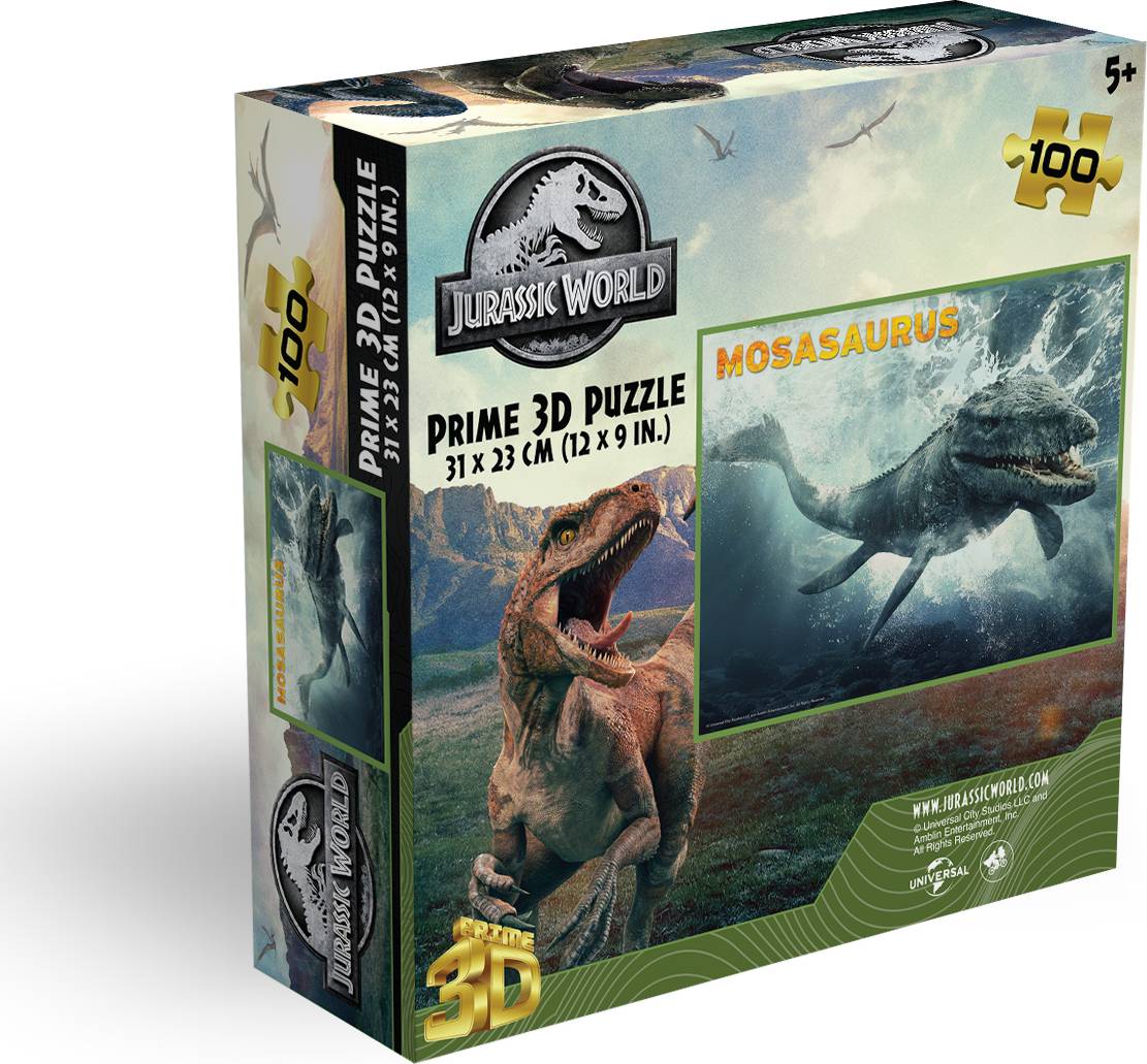 Prime 3D: 100pc 3D Puzzle - Universal Jurassic World - Mesasaurus