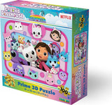 Prime 3D: 100pc 3D Puzzle - Universal Gabby's Dollhouse