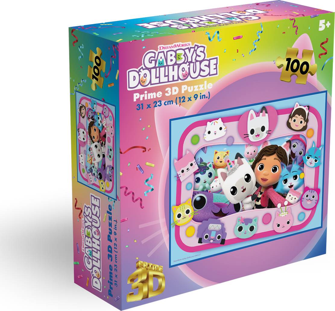 Prime 3D: 100pc 3D Puzzle - Universal Gabby's Dollhouse