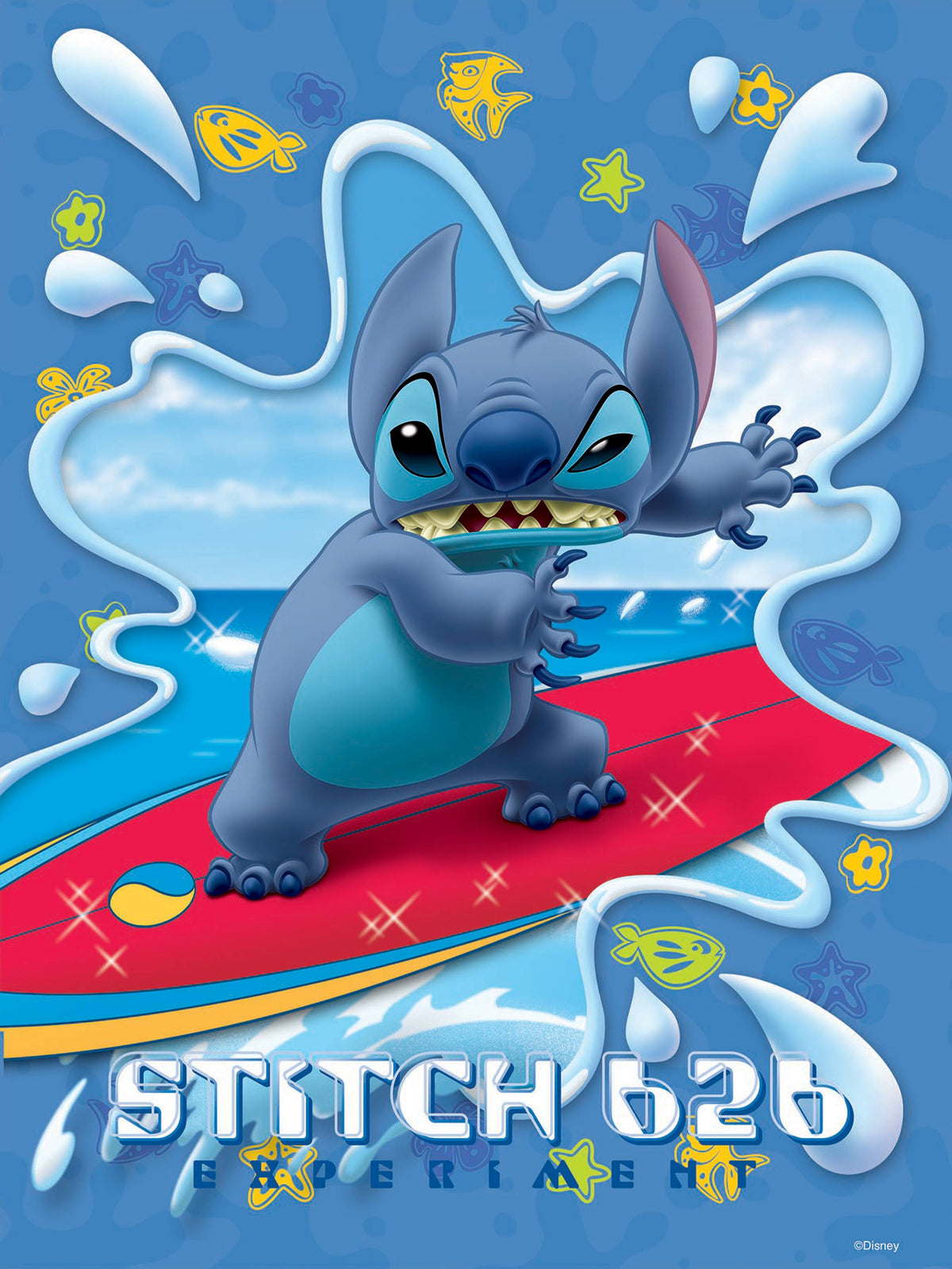 Prime 3D: 100pc 3D Puzzle - Disney Stitch - Surfboard