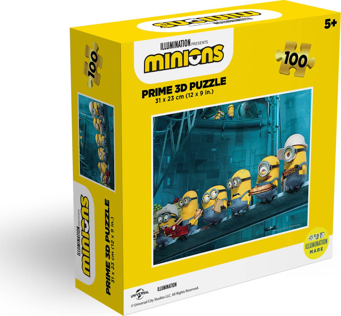Prime 3D: 100pc 3D Puzzle - Universal Minions - Lunch