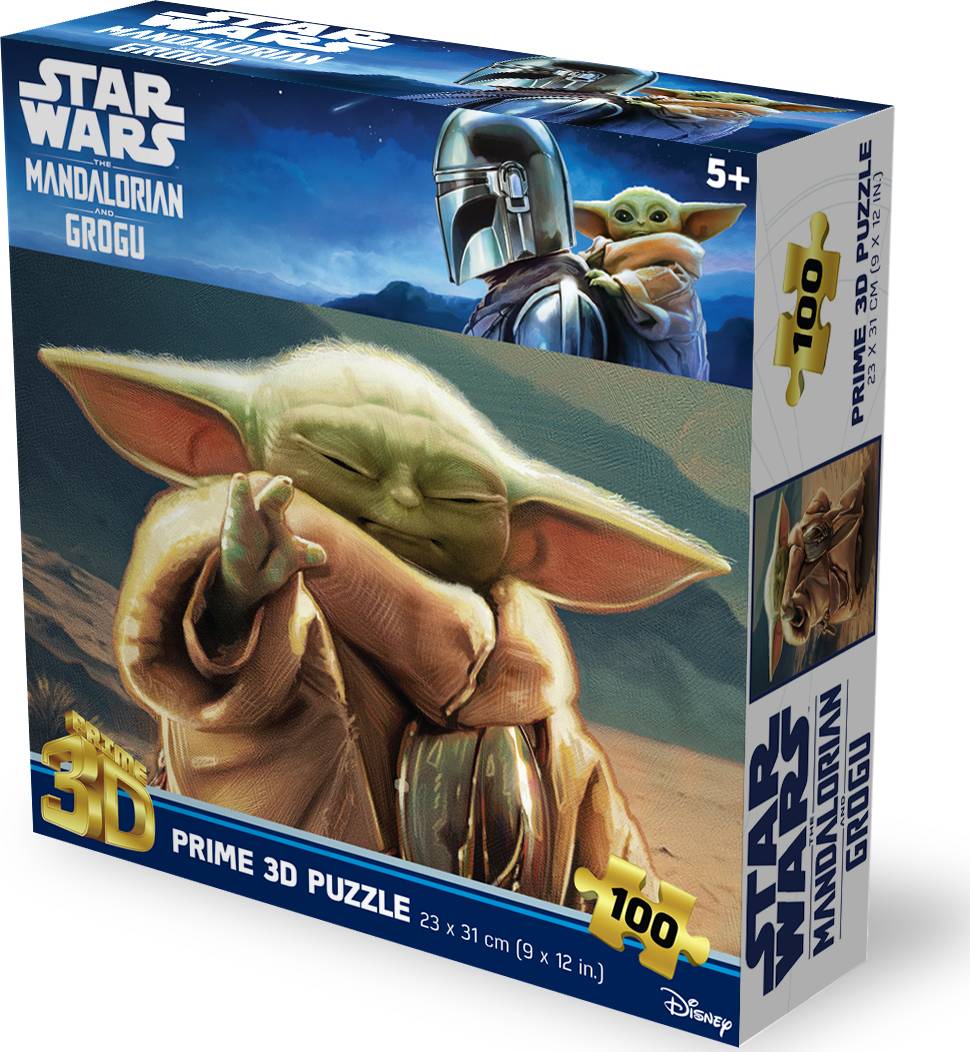 Prime 3D: 100pc 3D Puzzle - George Lucas The Mandorian & Grogu Movie