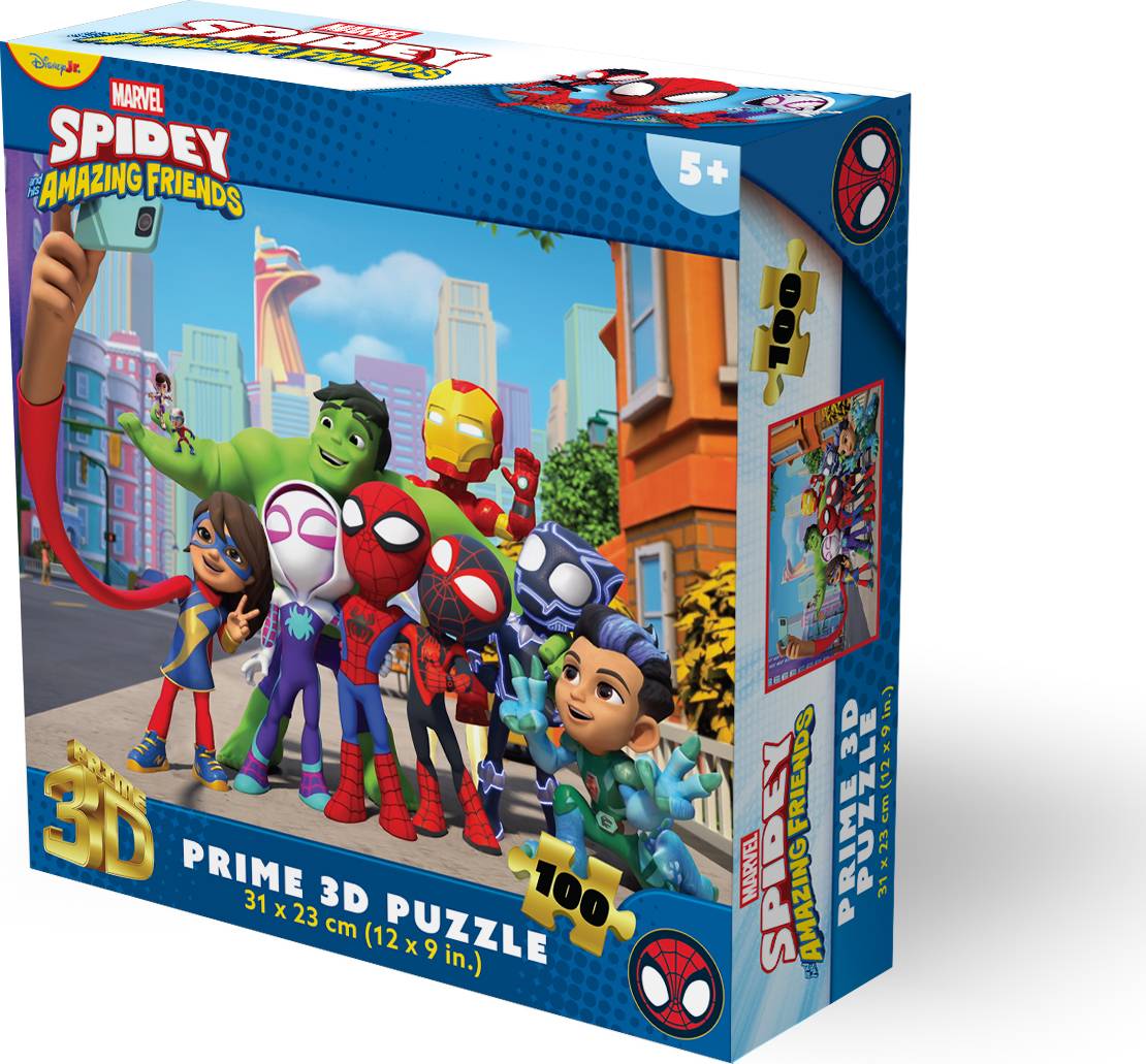 Prime 3D: 100pc 3D Puzzle - Marvel Spidey & Friends