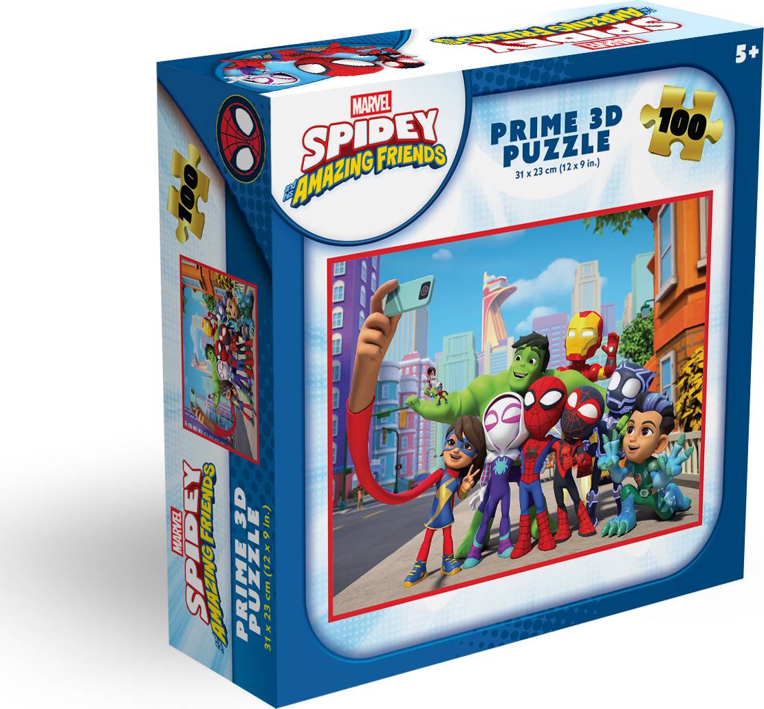 Prime 3D: 100pc 3D Puzzle - Marvel Spidey & Friends
