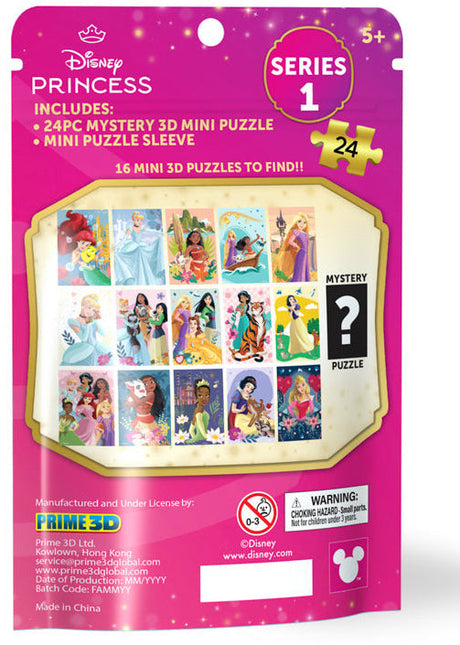 Prime 3D: Mini Mystery Blind Bags 3D Puzzle - Disney Princess