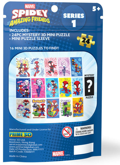 Prime 3D: Mini Mystery Blind Bags 3D Puzzle - Marvel Spiderman