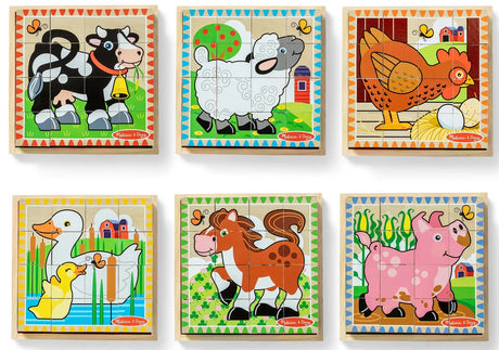 Melissa & Doug: Cube Puzzle: Farm 16 Pieces