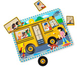 Melissa & Doug: The Wheels on the Bus Song Puzzle 6 Pieces