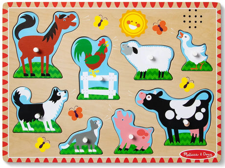 Melissa & Doug: Farm Animals Sound Puzzle 8 Pieces