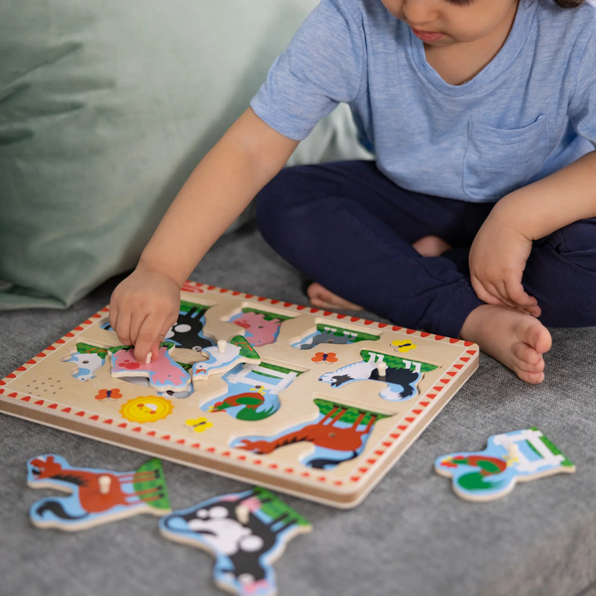 Melissa & Doug: Farm Animals Sound Puzzle 8 Pieces