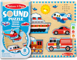 Melissa & Doug: Vehicles Sound Puzzle  8 Pieces