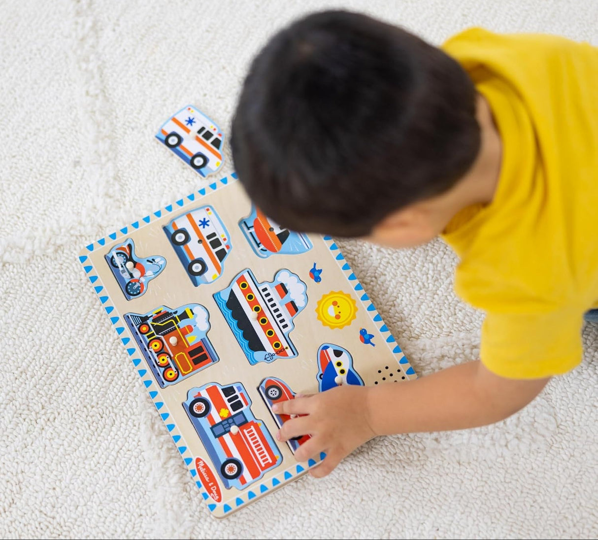 Melissa & Doug: Vehicles Sound Puzzle  8 Pieces