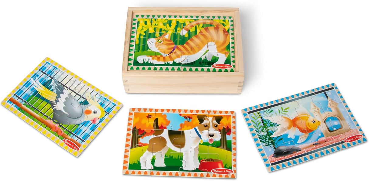 Melissa & Doug: Pets Puzzles in a Box