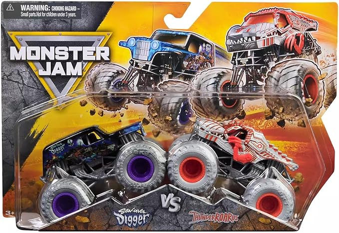 Monster Jam 1:64 Scale - Son-uva Digger vs. ThunderRoarus