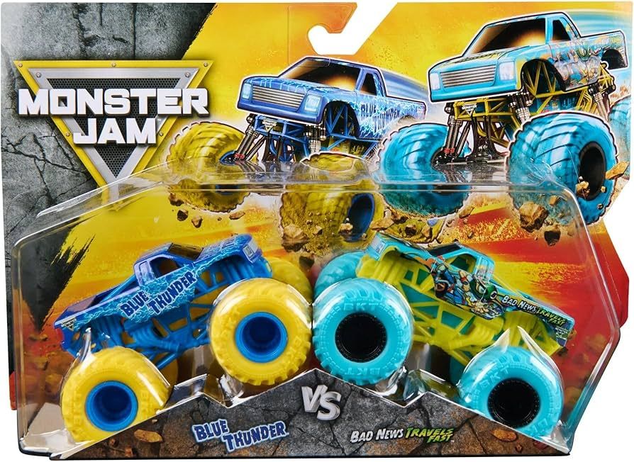 Monster Jam 1:64 Scale - Blue Thunder vs. Bad News Travels Fast