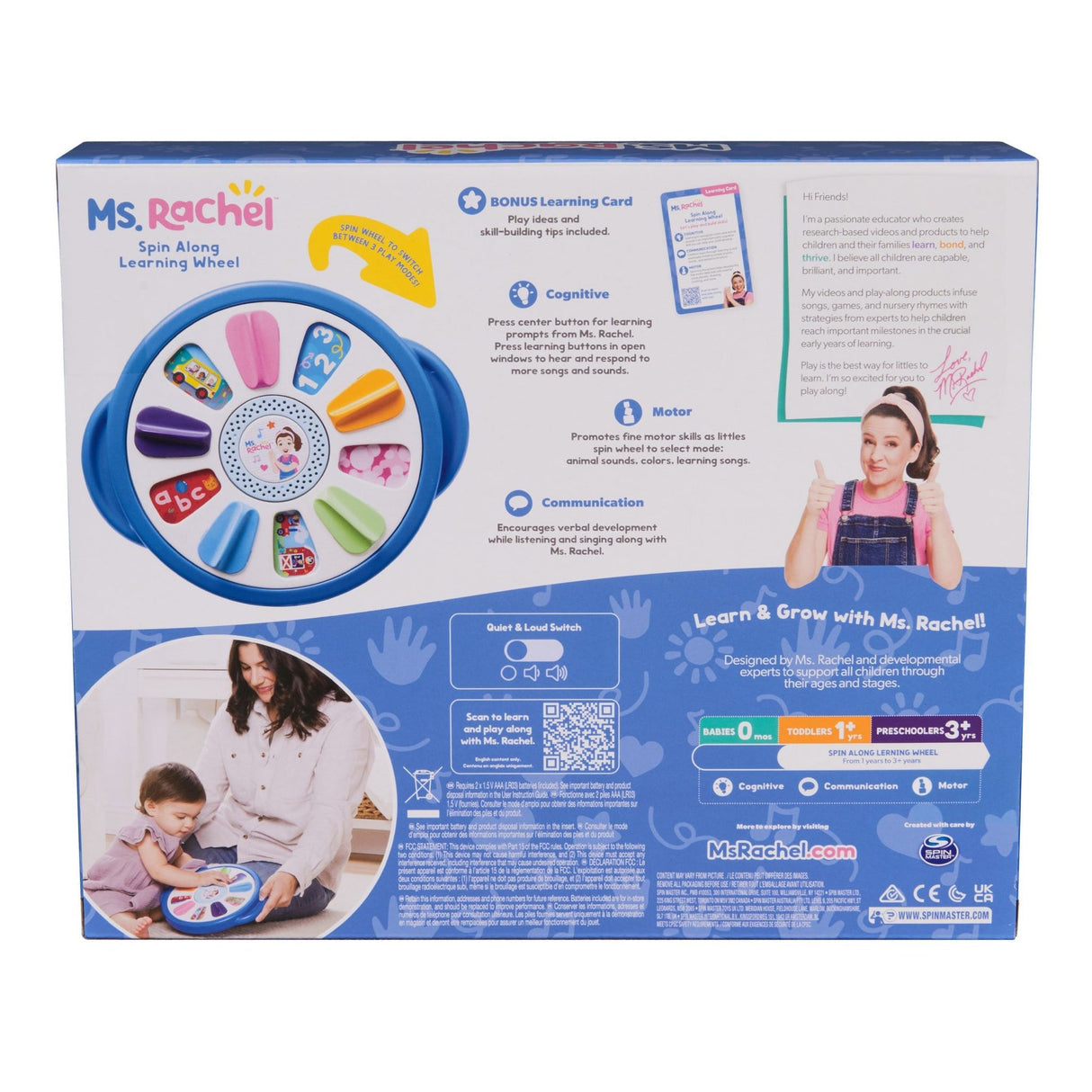 Ms. Rachel Spin Along Learning Wheel
