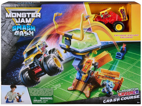 Monster Jam Smash & Bash 1:64 Scale - Classroom Crushers & Crash Course Playset