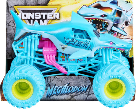 Monster Jam 1:24 Scale Collector Die Cast - Megalodon (Light Blue)
