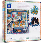 eeBoo: 1000pc Square Puzzle - Blue Kitchen