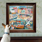 eeBoo: 1000pc Square Puzzle - Seaside Harbor