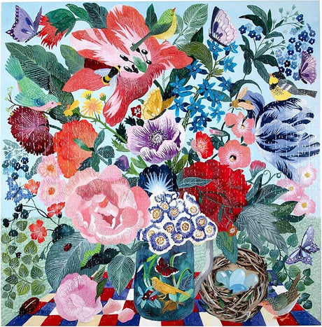 eeBoo: 1000pc Square Puzzle - Spring Bouquet