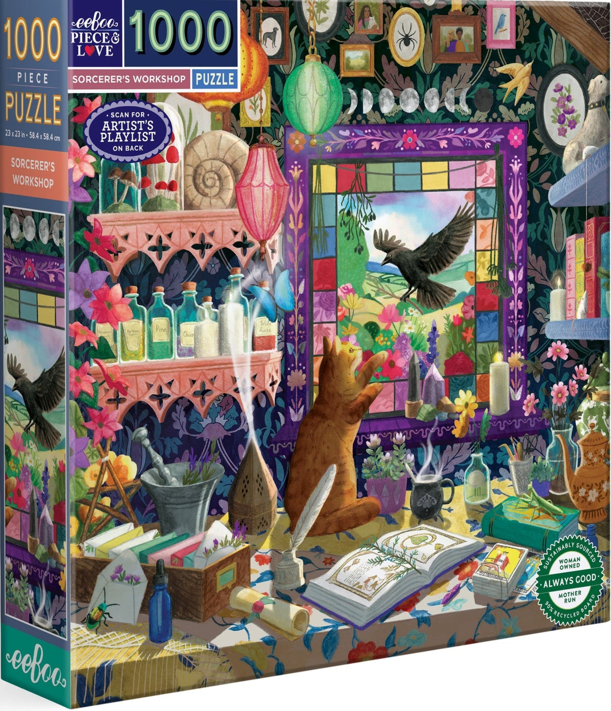 eeBoo: Sorcerer's Workshop Square Puzzle - 1000pc