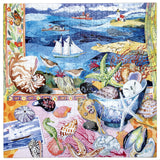 eeBoo: 1000pc Square Puzzle - Seashells by the Shore