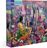eeBoo: 1000pc Square Puzzle - Cat and the Castle