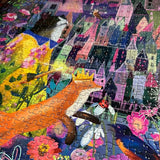 eeBoo: 1000pc Square Puzzle - Cat and the Castle