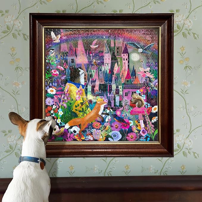 eeBoo: 1000pc Square Puzzle - Cat and the Castle