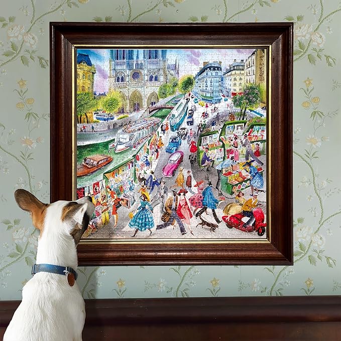 eeBoo: 1000pc Square Puzzle - Paris Bookseller