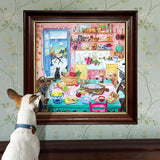 eeBoo: 1000pc Square Puzzle - Pink Kitchen