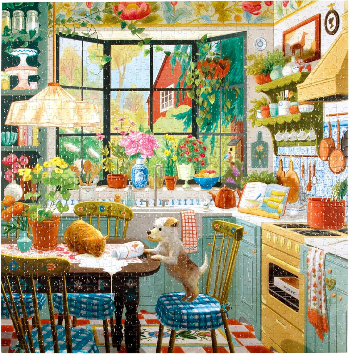 eeBoo: 1000pc Square Puzzle - Springtime Kitchen