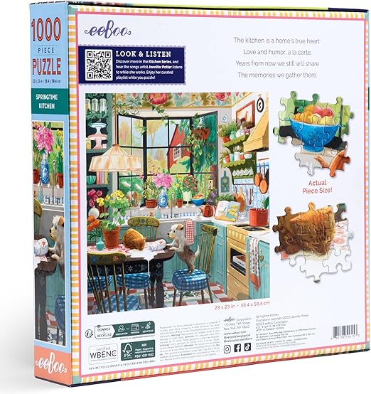 eeBoo: 1000pc Square Puzzle - Springtime Kitchen